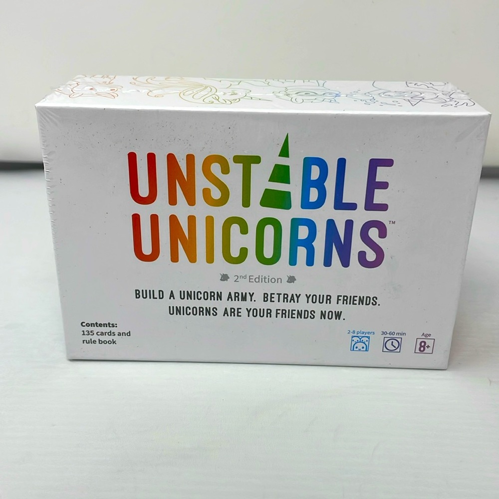 Unstable Games Unstable Unicorns 2nd Edition Strategic Card Game NEW, Sealed